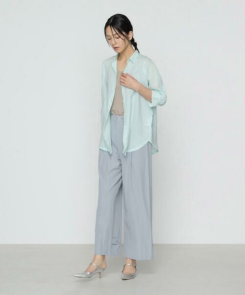 COMME CA PLATINUM / コムサ・プラチナ シャツ・ブラウス | ラミーシャンブレー シアーシャツ | 詳細12