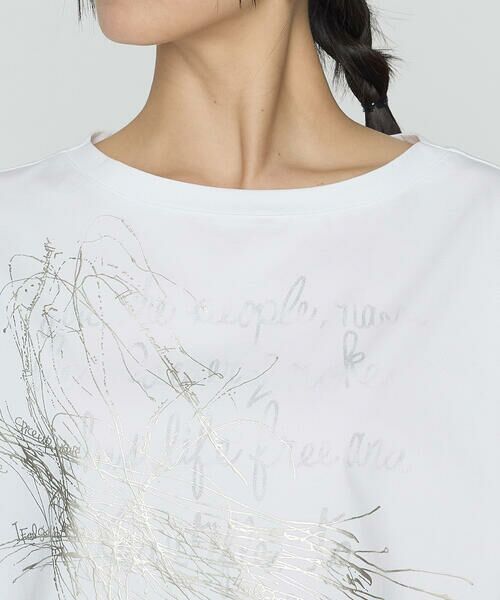 COMME CA PLATINUM / コムサ・プラチナ Tシャツ | プレーティング天竺 プリントTシャツ | 詳細7
