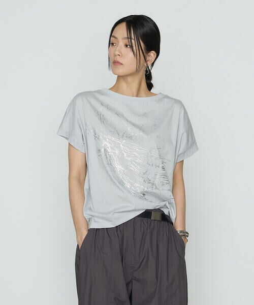 COMME CA PLATINUM / コムサ・プラチナ Tシャツ | プレーティング天竺 プリントTシャツ | 詳細13