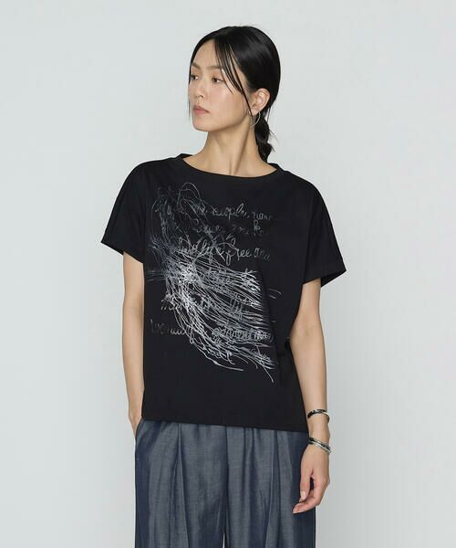 プレーティング天竺 プリントTシャツ （Tシャツ）｜COMME CA