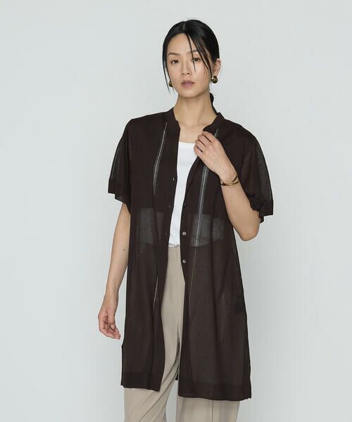 COMME CA PLATINUM / コムサ・プラチナ カーディガン・ボレロ | シャイニーシアーヤーン シアーロングカーデ | 詳細15