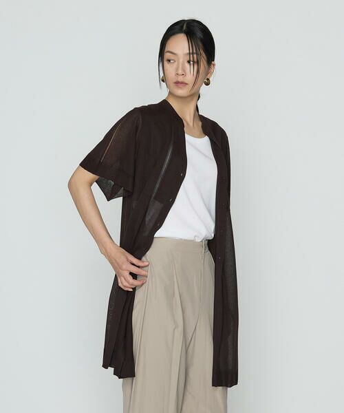 COMME CA PLATINUM / コムサ・プラチナ カーディガン・ボレロ | シャイニーシアーヤーン シアーロングカーデ | 詳細16