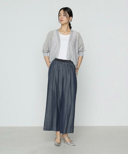 COMME CA PLATINUM / コムサ・プラチナ カーディガン・ボレロ | シャイニーシアーヤーン ドロストシアーショートカーデ | 詳細1