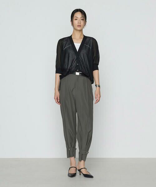 COMME CA PLATINUM / コムサ・プラチナ カーディガン・ボレロ | シャイニーシアーヤーン ドロストシアーショートカーデ | 詳細4