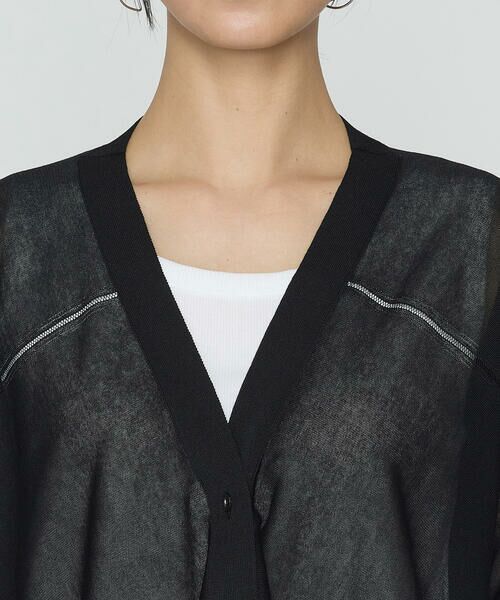 COMME CA PLATINUM / コムサ・プラチナ カーディガン・ボレロ | シャイニーシアーヤーン ドロストシアーショートカーデ | 詳細8