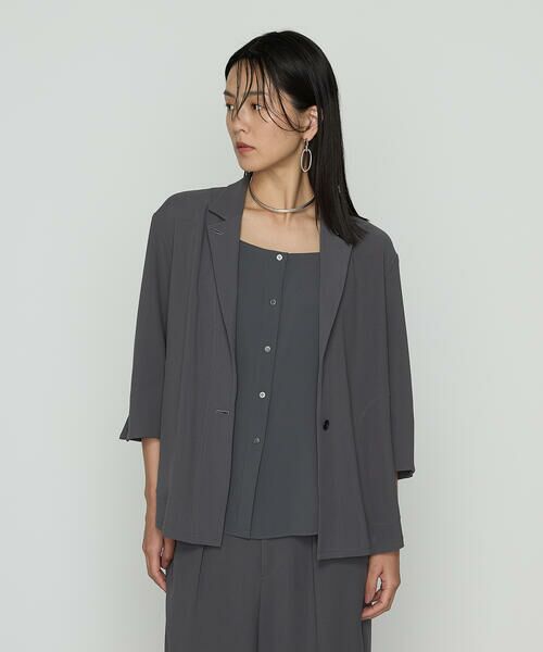 COMME CA PLATINUM / コムサ・プラチナ セットアップ | 【セットアップ対応】ストレッチカラミ ジャケット | 詳細3