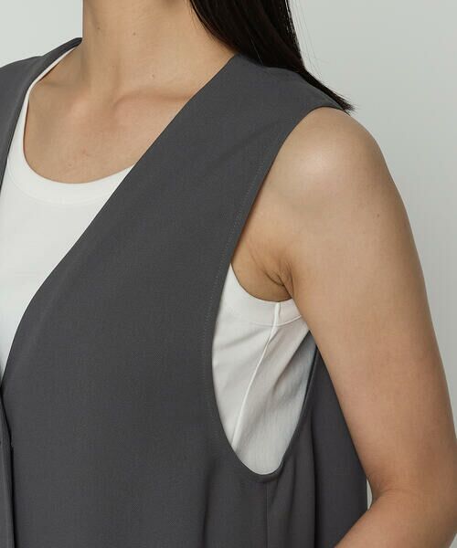 COMME CA PLATINUM / コムサ・プラチナ ベスト | 【セットアップ対応】ストレッチカラミ ジレ | 詳細9