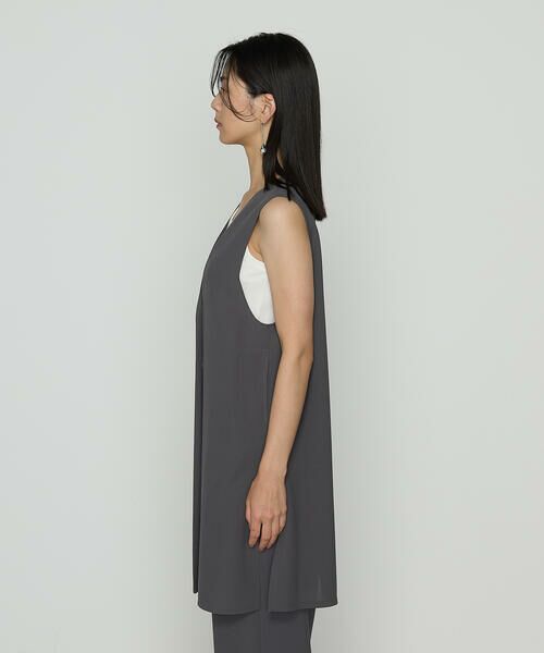 COMME CA PLATINUM / コムサ・プラチナ ベスト | 【セットアップ対応】ストレッチカラミ ジレ | 詳細6