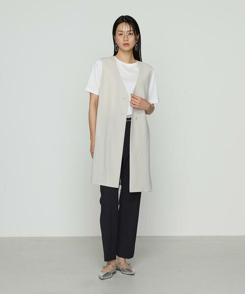 COMME CA PLATINUM / コムサ・プラチナ ベスト | 【セットアップ対応】ストレッチカラミ ジレ | 詳細15