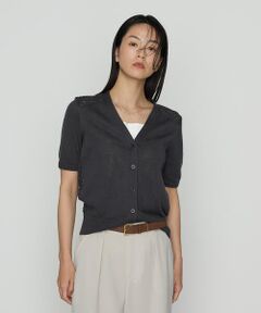 COMME CA PLATINUM / コムサ・プラチナ カーディガン・ボレロ | 擬麻コットン カーディガン