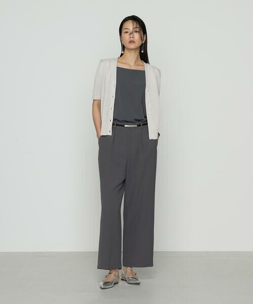 COMME CA PLATINUM / コムサ・プラチナ カーディガン・ボレロ | 擬麻コットン カーディガン | 詳細1