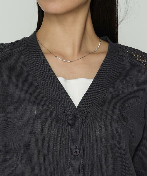 COMME CA PLATINUM / コムサ・プラチナ カーディガン・ボレロ | 擬麻コットン カーディガン | 詳細13