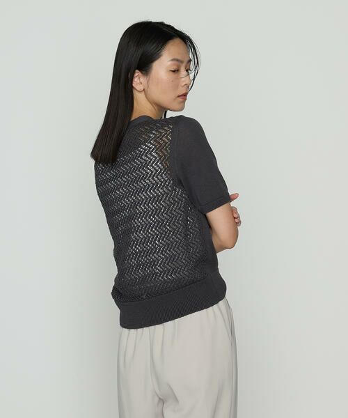 COMME CA PLATINUM / コムサ・プラチナ カーディガン・ボレロ | 擬麻コットン カーディガン | 詳細9