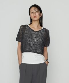 COMME CA PLATINUM / コムサ・プラチナ その他トップス | 【セットアイテム】擬麻コットン ニット＆カットソー