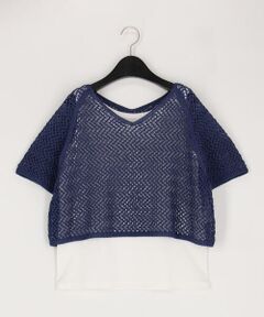 COMME CA PLATINUM / コムサ・プラチナ その他トップス | 【セットアイテム】擬麻コットン ニット＆カットソー