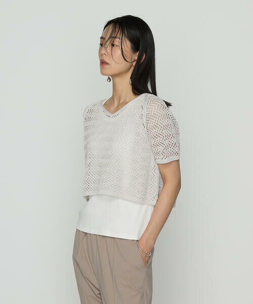 COMME CA PLATINUM / コムサ・プラチナ その他トップス | 【セットアイテム】擬麻コットン ニット&カットソー | 詳細2