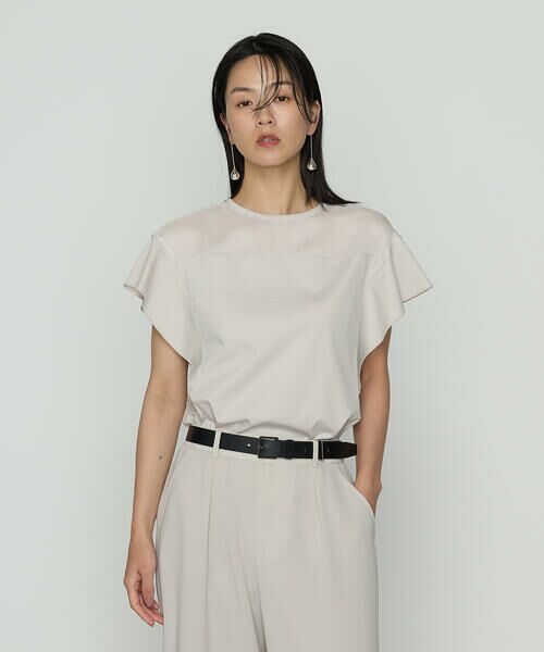 COMME CA PLATINUM / コムサ・プラチナ カットソー | ドライカラミ/クリアスムース プルオーバー(02:エクリュ)