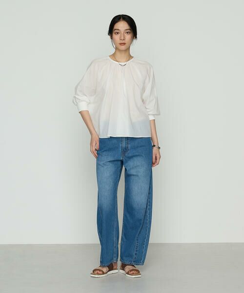 COMME CA PLATINUM / コムサ・プラチナ シャツ・ブラウス | 綿ナイロン ライトペーパータフタ ブラウス | 詳細1