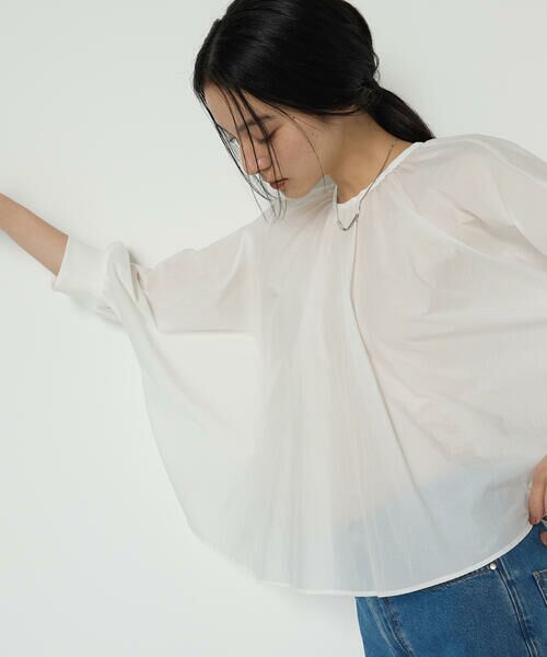 COMME CA PLATINUM / コムサ・プラチナ シャツ・ブラウス | 綿ナイロン ライトペーパータフタ ブラウス | 詳細5