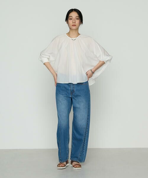 COMME CA PLATINUM / コムサ・プラチナ シャツ・ブラウス | 綿ナイロン ライトペーパータフタ ブラウス | 詳細2