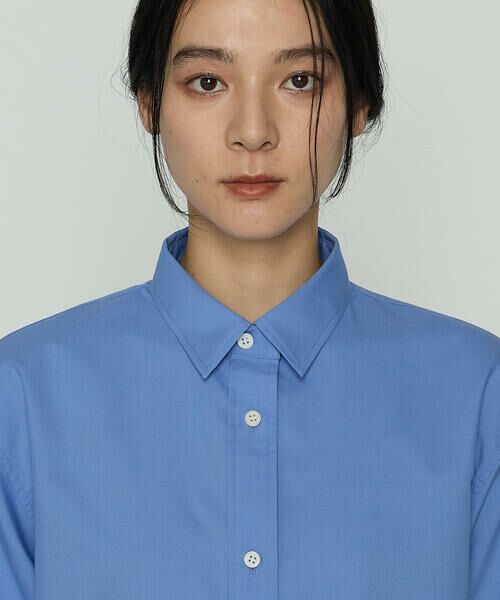 COMME CA PLATINUM / コムサ・プラチナ シャツ・ブラウス | コットンキュプラストライプ／バルキーオックスフォード 半袖クロップドシャツ | 詳細6