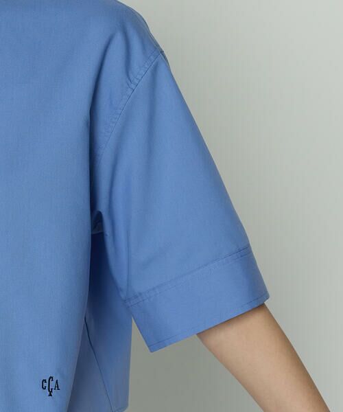 COMME CA PLATINUM / コムサ・プラチナ シャツ・ブラウス | コットンキュプラストライプ／バルキーオックスフォード 半袖クロップドシャツ | 詳細7