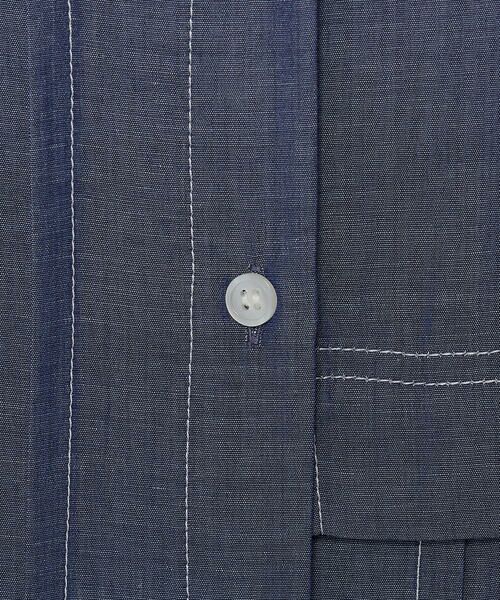 COMME CA PLATINUM / コムサ・プラチナ ロング・マキシ丈ワンピース | オトナシャンブレー 切替アシメワンピース | 詳細16