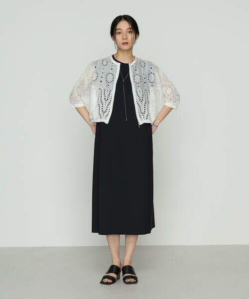 COMME CA PLATINUM / コムサ・プラチナ ブルゾン | エンブロイダリー ラミー刺繍ブルゾン | 詳細1