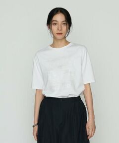 COMME CA PLATINUM / コムサ・プラチナ Tシャツ | プレーティング天竺 星柄Tシャツ