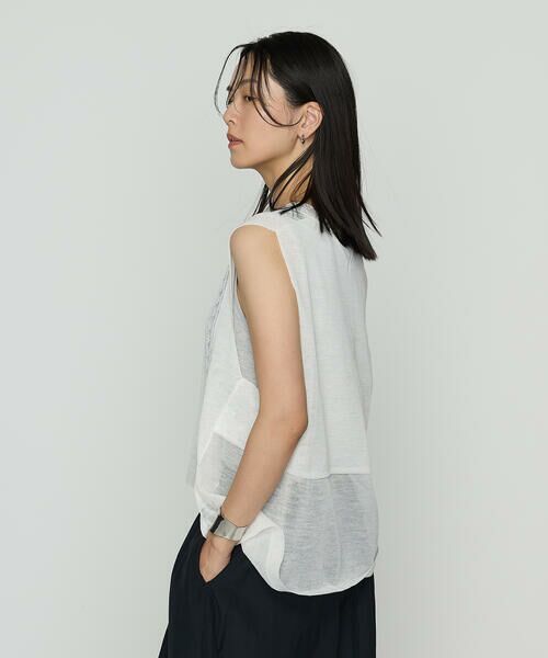 ハイグレードラミー シアー×ラメレースベスト （ニット