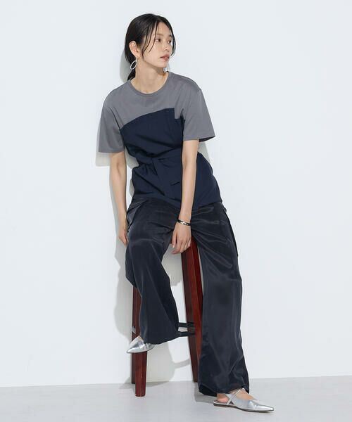 COMME CA PLATINUM / コムサ・プラチナ カットソー | コンパクトクールローレル天竺 ビスチェレイヤード風カットソー | 詳細16