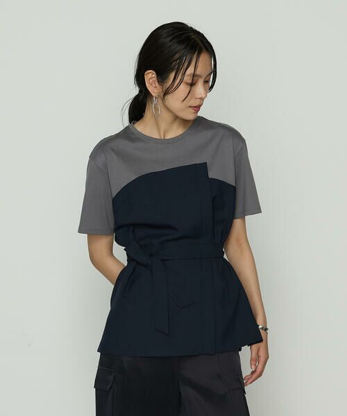 【新品未使用】rocher カットソードレス　2025 s/s ☆ILLIGO 新作☆ レースカラー ニットベスト (ILLIGO/Tシャツ