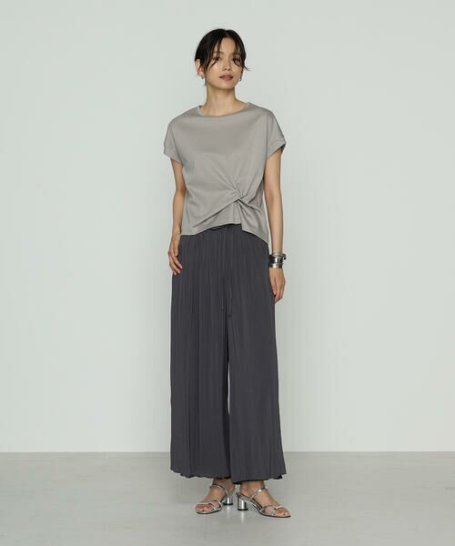 COMME CA PLATINUM / コムサ・プラチナ カットソー | コットン強撚ポンチ デザインタックシャツ | 詳細1