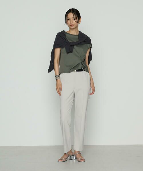 COMME CA PLATINUM / コムサ・プラチナ カットソー | コットン強撚ポンチ デザインタックシャツ | 詳細4