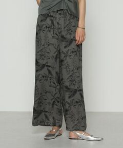 COMME CA PLATINUM / コムサ・プラチナ その他パンツ | 麻調ポリエステル ボタニカルプリントパンツ