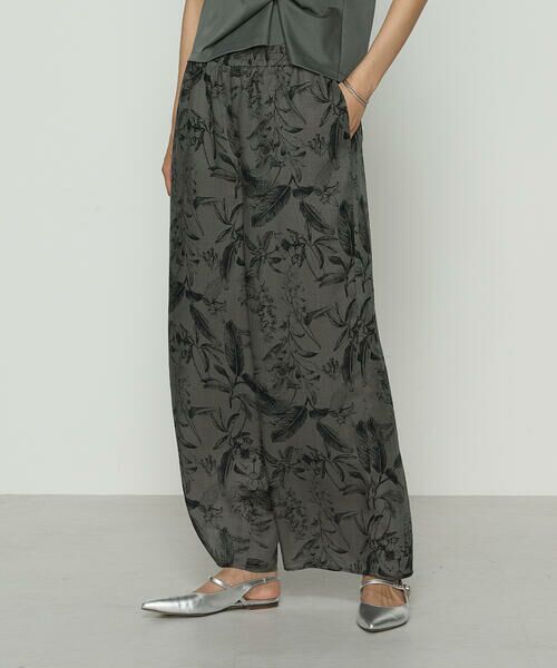 COMME CA PLATINUM / コムサ・プラチナ その他パンツ | 麻調ポリエステル ボタニカルプリントパンツ | 詳細15