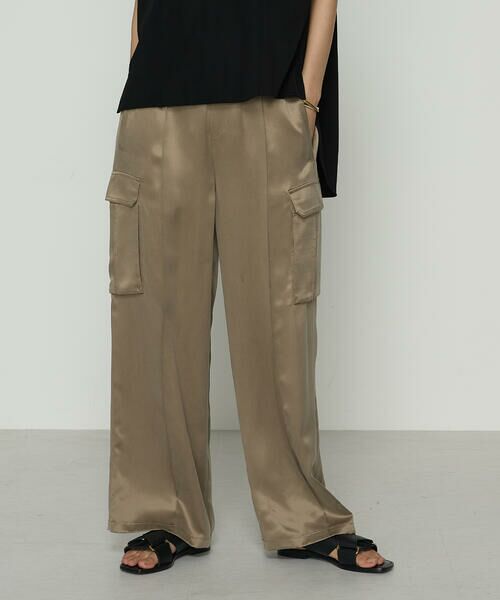 COMME CA PLATINUM / コムサ・プラチナ その他パンツ | キュプラツイル サテンツイルワイドカーゴパンツ | 詳細15