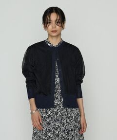 COMME CA PLATINUM / コムサ・プラチナ ニット・セーター | 二重編みラメニット カーディガン