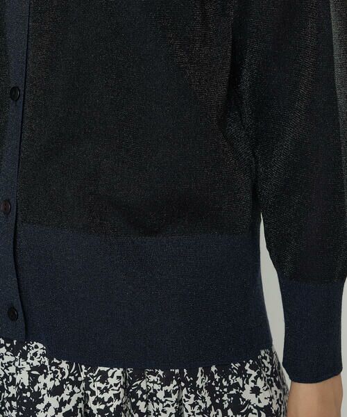 COMME CA PLATINUM / コムサ・プラチナ ニット・セーター | 二重編みラメニット カーディガン | 詳細15