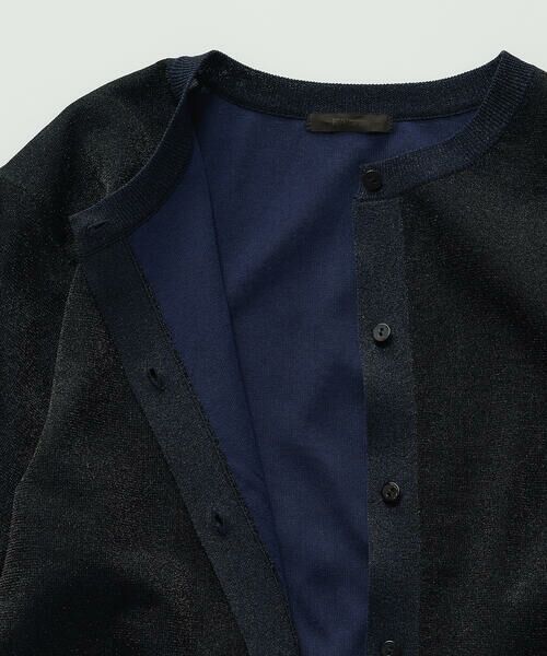 COMME CA PLATINUM / コムサ・プラチナ ニット・セーター | 二重編みラメニット カーディガン | 詳細18