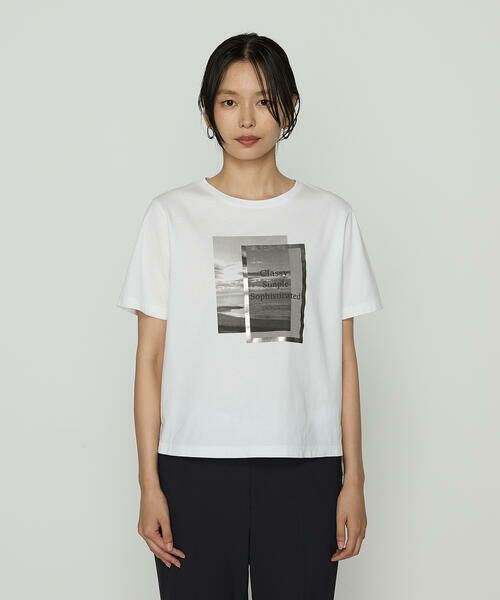 スーピマコットンポンチ フォトTシャツ （Tシャツ）｜COMME CA