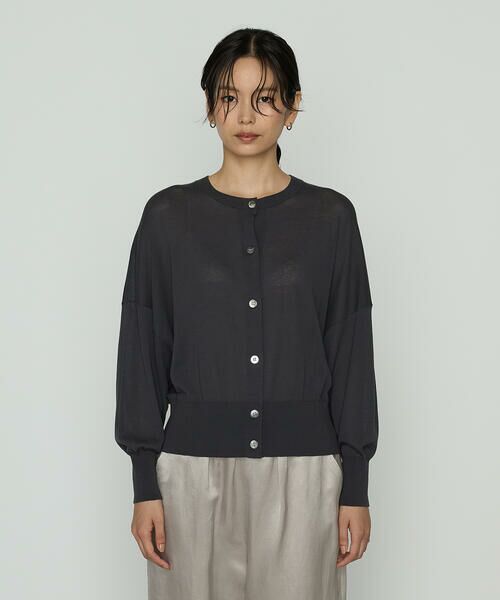 COMME CA PLATINUM / コムサ・プラチナ カーディガン・ボレロ | モダールコットン14G天竺 ニットカーディガン | 詳細9