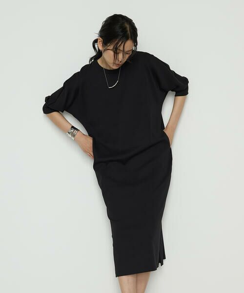 COMME CA PLATINUM / コムサ・プラチナ ロング・マキシ丈ワンピース | コンパクトベアフライス カットソーワンピース | 詳細3