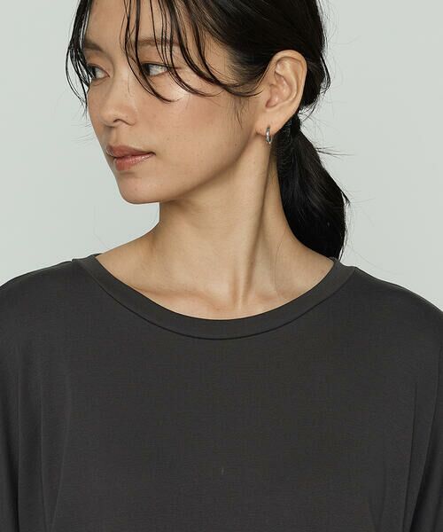 COMME CA PLATINUM / コムサ・プラチナ ロング・マキシ丈ワンピース | コンパクトベアフライス カットソーワンピース | 詳細11