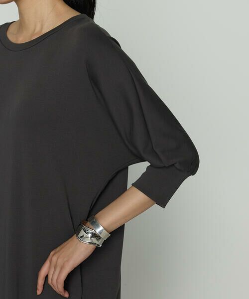 COMME CA PLATINUM / コムサ・プラチナ ロング・マキシ丈ワンピース | コンパクトベアフライス カットソーワンピース | 詳細12