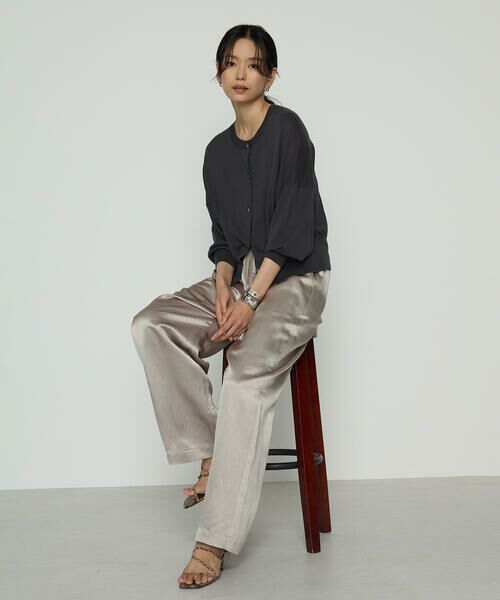 COMME CA PLATINUM / コムサ・プラチナ その他パンツ | ブライトカルゼ ワイドパンツ | 詳細12