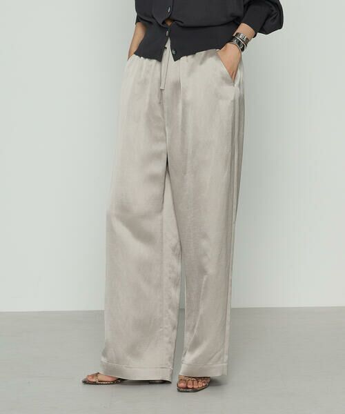COMME CA PLATINUM / コムサ・プラチナ その他パンツ | ブライトカルゼ ワイドパンツ | 詳細3