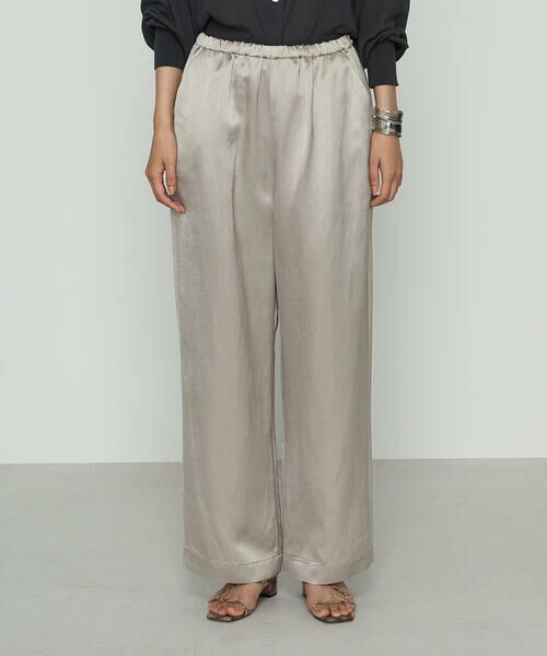 COMME CA PLATINUM / コムサ・プラチナ その他パンツ | ブライトカルゼ ワイドパンツ | 詳細4