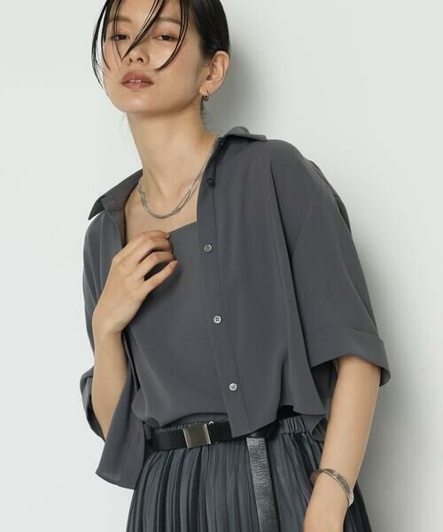 COMME CA PLATINUM / コムサ・プラチナ シャツ・ブラウス | サラトリツイル シャツ＋キャミソール | 詳細7