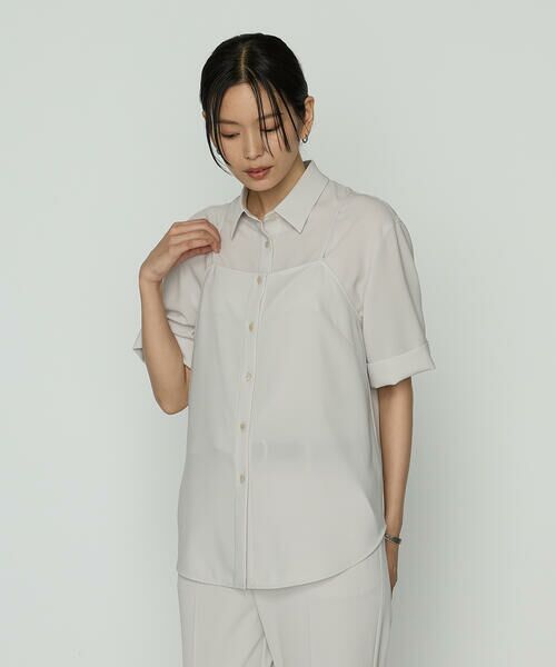 COMME CA PLATINUM / コムサ・プラチナ シャツ・ブラウス | サラトリツイル シャツ＋キャミソール | 詳細12